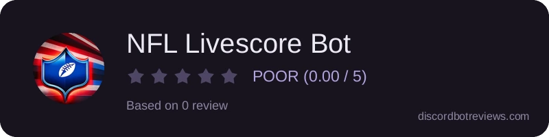 Rating widget preview for NFL Livescore Bot