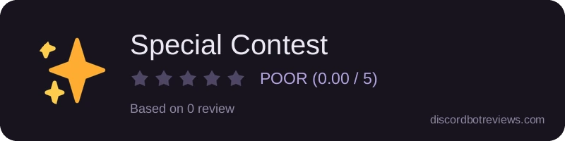 Rating widget preview for Special Contest