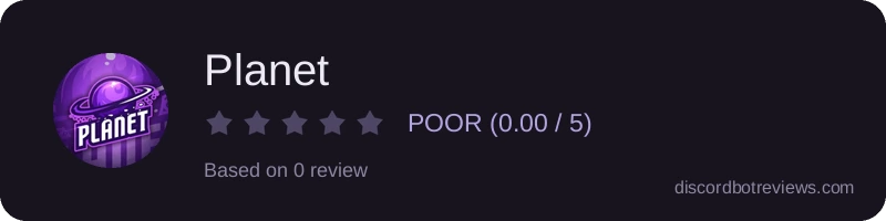 Rating widget preview for Planet