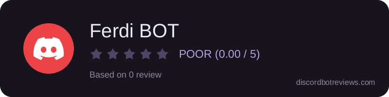 Rating widget preview for Ferdi BOT