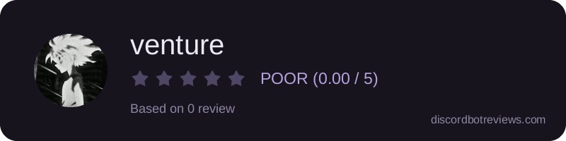 Rating widget preview for venture
