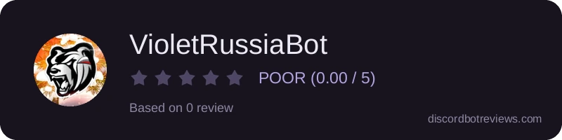 Rating widget preview for VioletRussiaBot