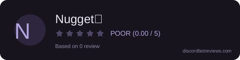 Rating widget preview for Nugget🍗