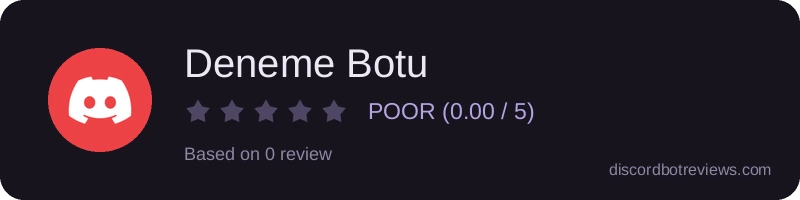 Rating widget preview for Deneme Botu
