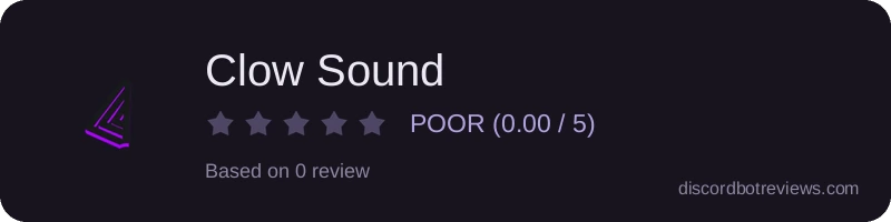 Rating widget preview for Clow Sound