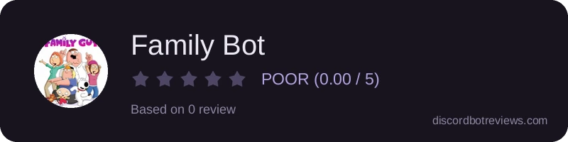Rating widget preview for Family Bot
