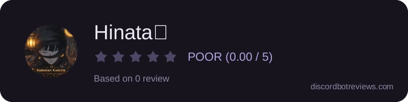 Rating widget preview for Hinata✨