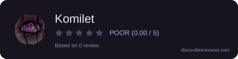 Rating widget preview for Komilet