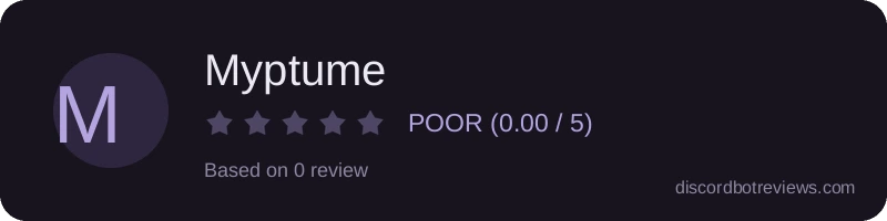 Rating widget preview for Myptume