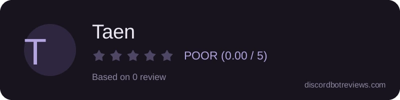 Rating widget preview for Taen