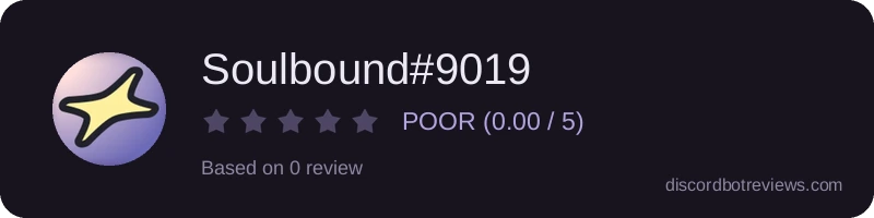 Rating widget preview for Soulbound#9019