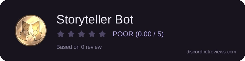 Rating widget preview for Storyteller Bot
