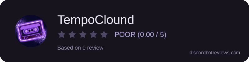 Rating widget preview for TempoClound