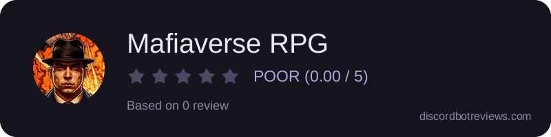 Rating widget preview for Mafiaverse RPG