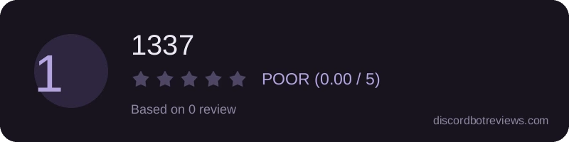 Rating widget preview for 1337