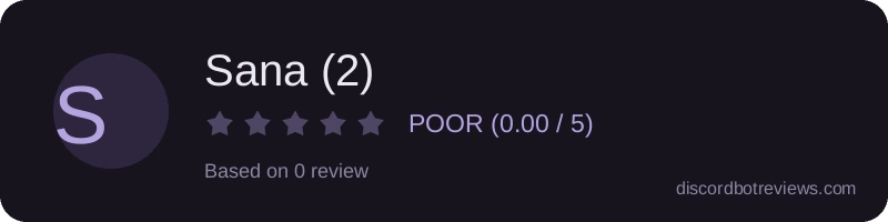 Rating widget preview for Sana (2)