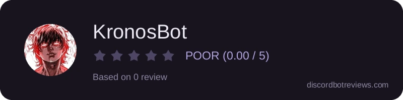 Rating widget preview for KronosBot