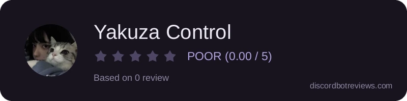 Rating widget preview for Yakuza Control