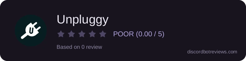 Rating widget preview for Unpluggy