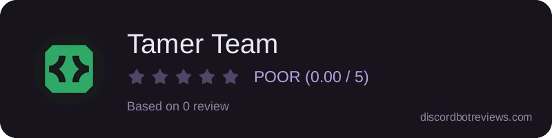 Rating widget preview for Tamer Team