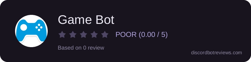 Rating widget preview for Game Bot