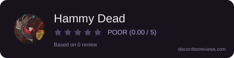 Rating widget preview for Hammy Dead
