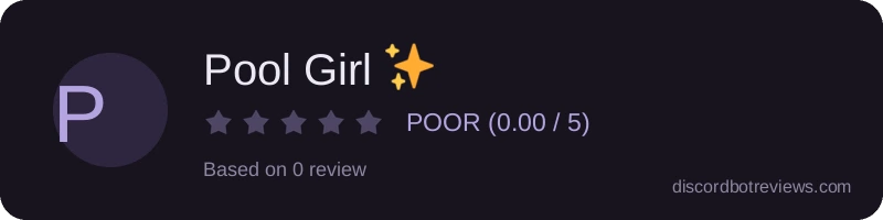 Rating widget preview for Pool Girl ✨