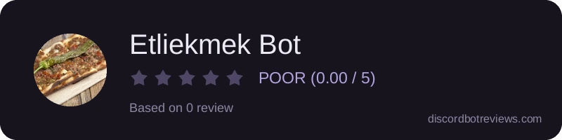 Rating widget preview for Etliekmek Bot
