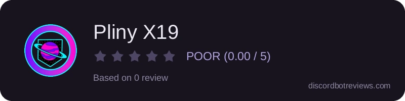Rating widget preview for Pliny X19