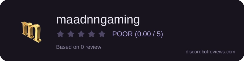 Rating widget preview for maadnngaming