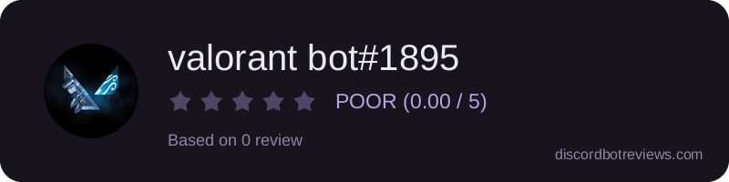 Rating widget preview for valorant bot#1895