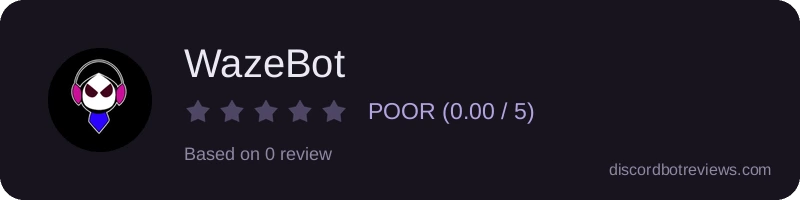 Rating widget preview for WazeBot