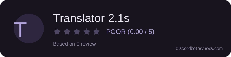 Rating widget preview for Translator 2.1s