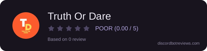 Rating widget preview for Truth Or Dare