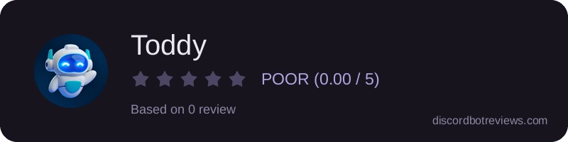 Rating widget preview for Toddy