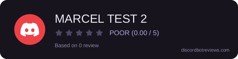 Rating widget preview for MARCEL TEST 2