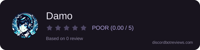 Rating widget preview for Damo