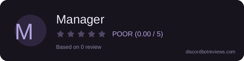 Rating widget preview for Manager