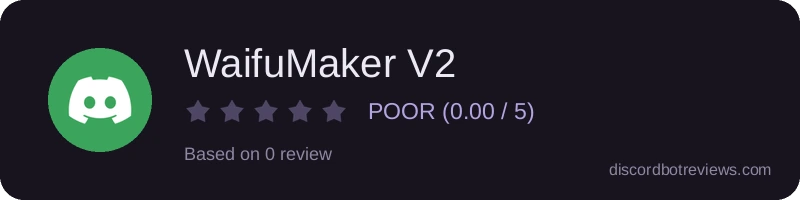 Rating widget preview for WaifuMaker V2