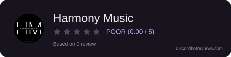 Rating widget preview for Harmony Music