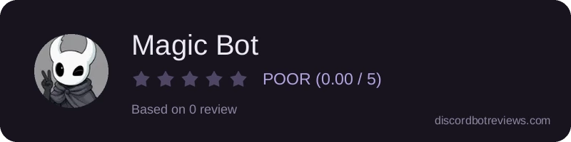 Rating widget preview for Magic Bot