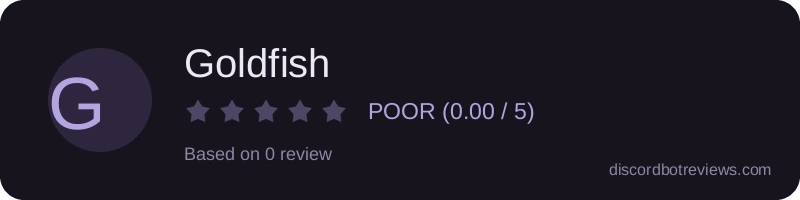 Rating widget preview for Goldfish