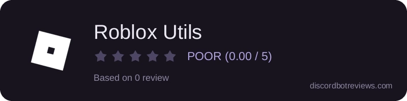 Rating widget preview for Roblox Utils