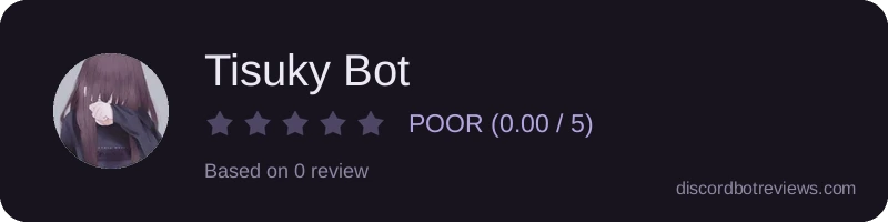 Rating widget preview for Tisuky Bot