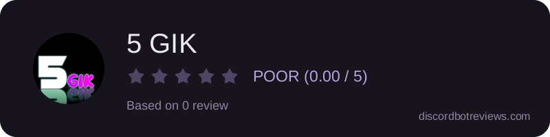 Rating widget preview for 5 GIK