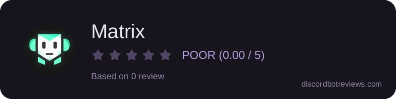 Rating widget preview for Matrix