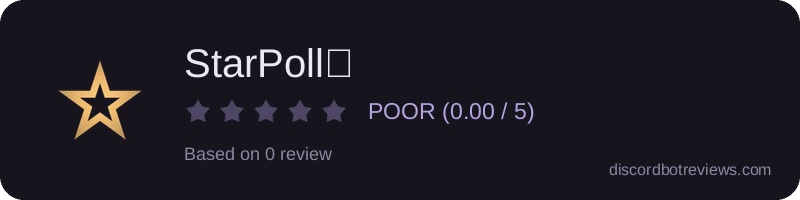 Rating widget preview for StarPoll✨