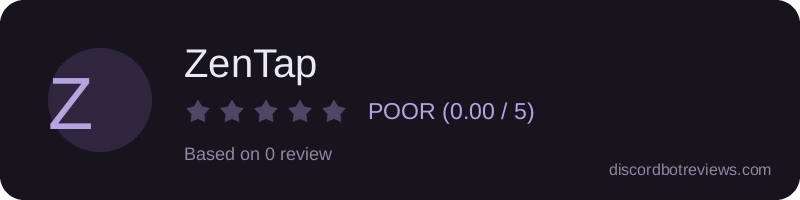 Rating widget preview for ZenTap