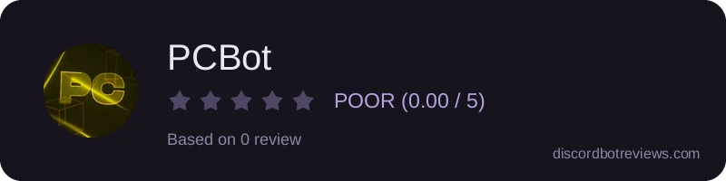 Rating widget preview for PCBot