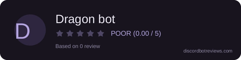 Rating widget preview for Dragon bot